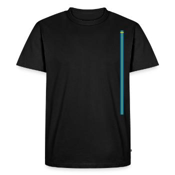 Rayures de style drapeau suédois - T-shirt Premium bio Homme - noir - Devant - Nico (187cm)