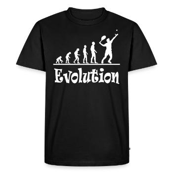 Evolution tennis - T-shirt Premium bio Homme - noir - Devant - Nico (187cm)