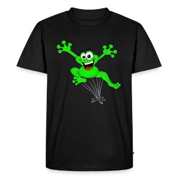 grenouille - T-shirt Premium bio Homme - noir - Devant - Nico (187cm)