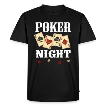Poker night - Men's Premium Organic T-Shirt - black - Front - Nico (187cm)