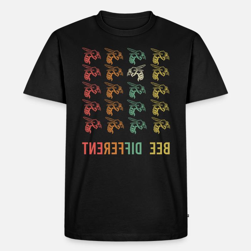 Bee Different Biene - Männer Premium Bio T-Shirt - Schwarz