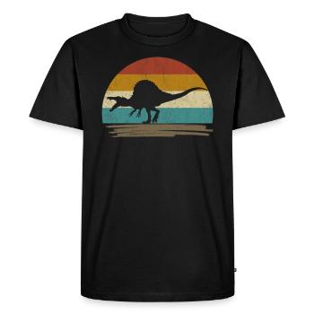 Spinosaurus retro - Men's Premium Organic T-Shirt - black - Front - Nico (187cm)