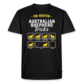 Australian Shepherd Dog Funny dog owner gift - Men's Premium Organic T-Shirt - black - Front - Nico (187cm)