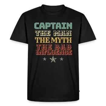 CAPITAINE Poison. CAPITAINE The Man The Myth The Bad - T-shirt Premium bio Homme - noir - Devant - Nico (187cm)