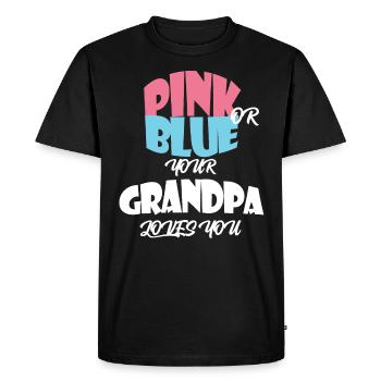 Le sexe du bébé révèle pour GRANDPA - T-shirt Premium bio Homme - noir - Devant - Nico (187cm)