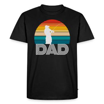 Cadeaux de pêche pour papa - T-shirt Premium bio Homme - noir - Devant - Nico (187cm)