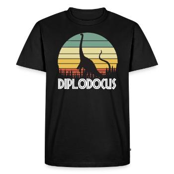 Diplodocus - T-shirt Premium bio Homme - noir - Devant - Nico (187cm)