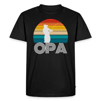 Cadeaux de pêche pour OPA - T-shirt Premium bio Homme - noir - Devant - Nico (187cm)