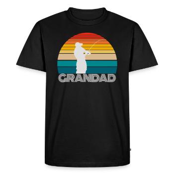 Cadeaux de pêche pour GRANDAD - T-shirt Premium bio Homme - noir - Devant - Nico (187cm)