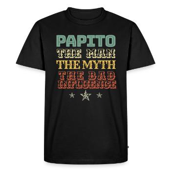 Soccer PAPITO - T-shirt Premium bio Homme - noir - Devant - Nico (187cm)
