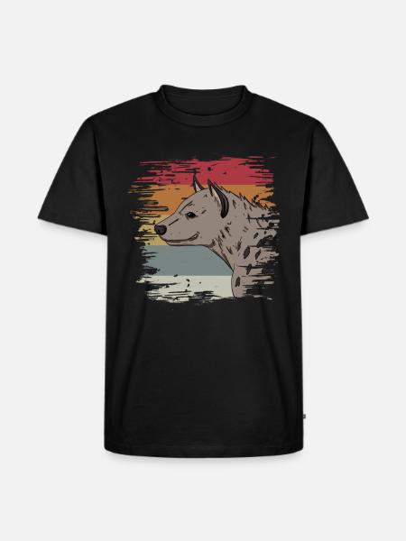 Hyäne - Männer Premium Bio T-Shirt - Schwarz