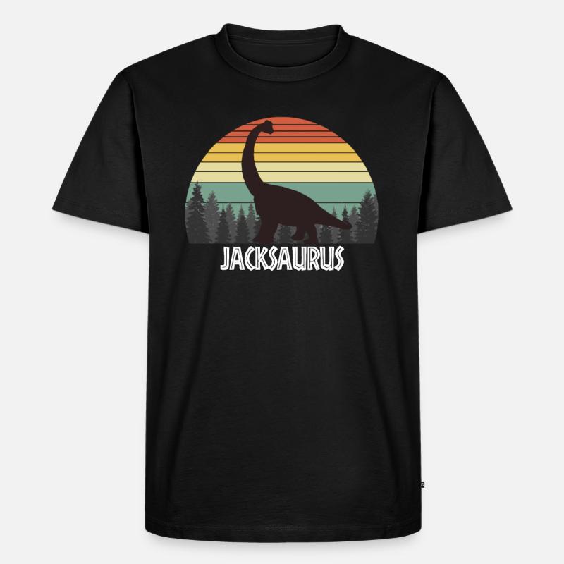 JACKSAURUS JACK SAURUS JACK DINOSAUR - Männer Premium Bio T-Shirt - Schwarz