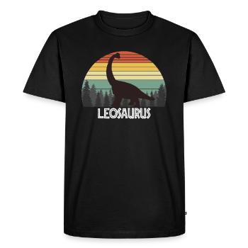 LEOSAURUS LEO SAURUS LEO DINOSAUR - T-shirt Premium bio Homme - noir - Devant - Nico (187cm)