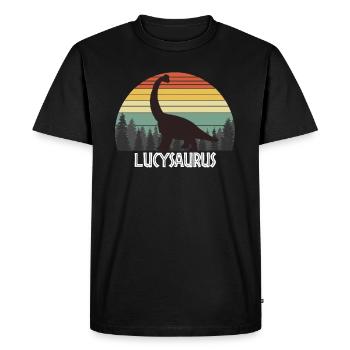 LUCYSAURUS LUCY SAURUS LUCY DINOSAUR - Men's Premium Organic T-Shirt - black - Front - Nico (187cm)