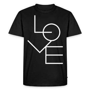 Love - T-shirt Premium bio Homme - noir - Devant - Nico (187cm)
