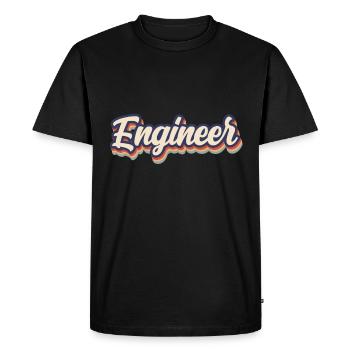 Engineer Vintage Colors - T-shirt Premium bio Homme - noir - Devant - Nico (187cm)
