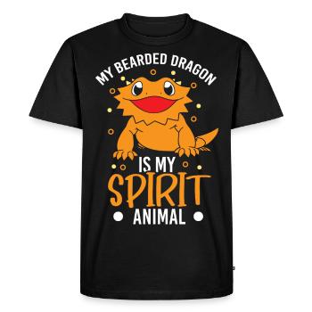 Reptile Reptiles Lézard - T-shirt Premium bio Homme - noir - Devant - Nico (187cm)