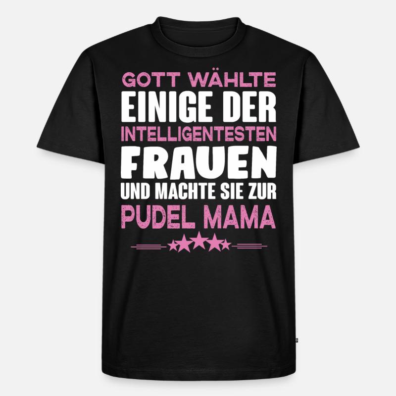 Pudel - Männer Premium Bio T-Shirt - Schwarz
