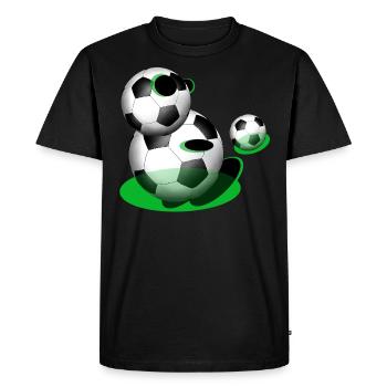 Footballeurs Footballeurs - T-shirt Premium bio Homme - noir - Devant - Nico (187cm)