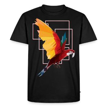 Oiseau animal jungle - T-shirt Premium bio Homme - noir - Devant - Nico (187cm)