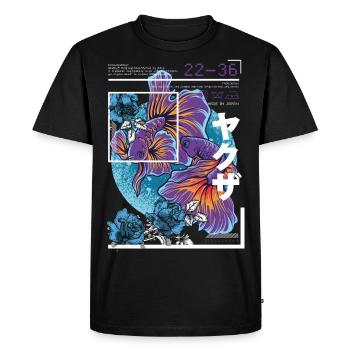 Japan Art Style Koi Fisch - Männer Premium Bio T-Shirt - Schwarz - Vorne - Nico (187cm)