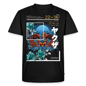 Koi Poisson Japon Art Style - T-shirt Premium bio Homme - noir - Devant - Nico (187cm)