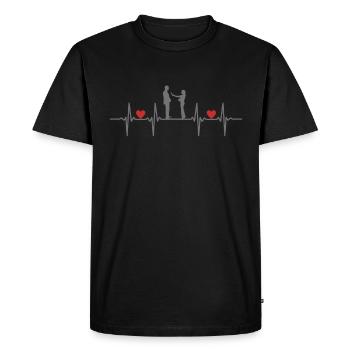 Se marier Petit ami Petite amie Mariage Amour Mariage - T-shirt Premium bio Homme - noir - Devant - Nico (187cm)