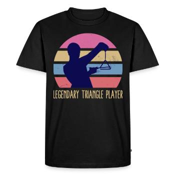 Triangle player Triangle player Triangle sound - Men's Premium Organic T-Shirt - black - Front - Nico (187cm)