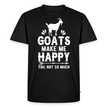 chèvre chevreau chèvre chèvre chèvre chèvre - T-shirt Premium bio Homme - noir - Devant - Nico (187cm)