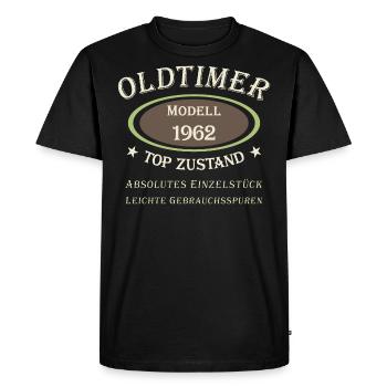60 Anniversaire Oldtimer 1962 2022 - T-shirt Premium bio Homme - noir - Devant - Nico (187cm)