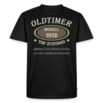 50th Birthday Oldtimer Model 1972 - Top Condition - Men's Premium Organic T-Shirt - black - Front - Nico (187cm)