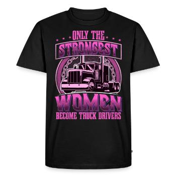 Seules les femmes les plus fortes deviennent conductrices de camion - T-shirt Premium bio Homme - noir - Devant - Nico (187cm)