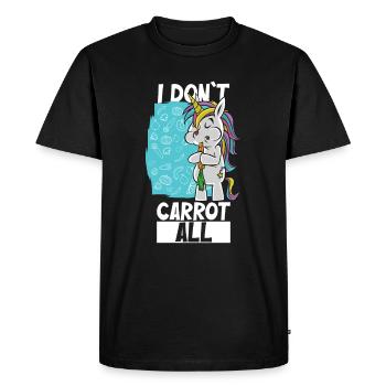 Je ne carotte pas tout drôle végétalien - T-shirt Premium bio Homme - noir - Devant - Nico (187cm)