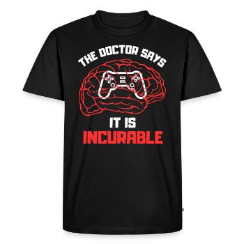 Malade des jeux vidéo - T-shirt Premium bio Homme - noir - Devant - Nico (187cm)