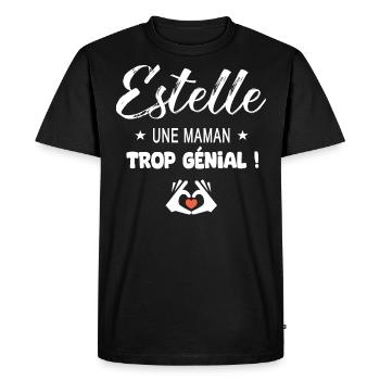 Estelle Cadeau pour une maman génial - T-shirt Premium bio Homme - noir - Devant - Nico (187cm)