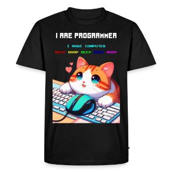 I Are Programmer - Men's Premium Organic T-Shirt - black - Front - Nico (187cm)