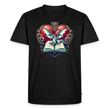 Cœur de ZILANT - T-shirt Premium bio Homme - noir - Devant - Nico (187cm)