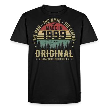Original 1999 Retro 1999 Cadeau Anniversaire 1999 - T-shirt Premium bio Homme - noir - Devant - Nico (187cm)