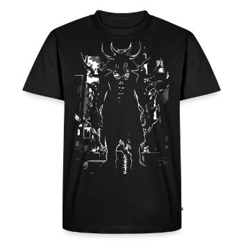 Démon dans une scène de rue lugubre - T-shirt Premium bio Homme - noir - Devant - Nico (187cm)