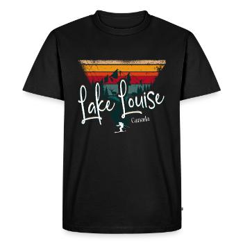 Lake Louise Ski Resort Rocky Mountains Souvenir - Men's Premium Organic T-Shirt - black - Front - Nico (187cm)