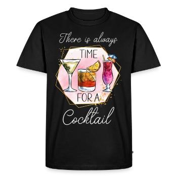 Cocktail Été Plage Bar Club Fête Boisson - T-shirt Premium bio Homme - noir - Devant - Nico (187cm)
