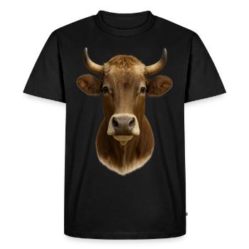 Die schonste Kuh - Männer Premium Bio T-Shirt - Schwarz - Vorne - Nico (187cm)