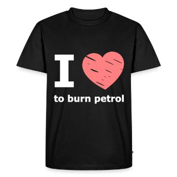 J’adore les voitures à essence - T-shirt Premium bio Homme - noir - Devant - Nico (187cm)