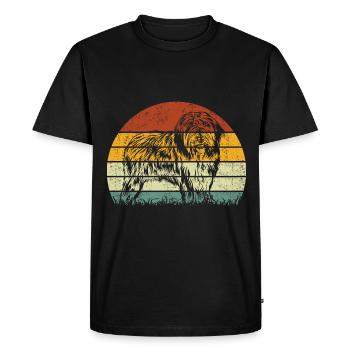Old English Sheepdog Bobtail Lovers Vintage Retro - T-shirt Premium bio Homme - noir - Devant - Nico (187cm)