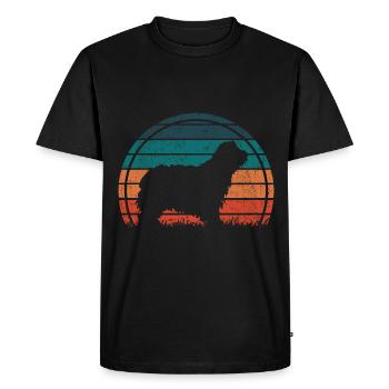 Bergame Berger Chien Vintage ́Rétro - T-shirt Premium bio Homme - noir - Devant - Nico (187cm)