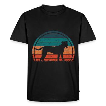 Bardino Majorero Canario Vintage Rétro - T-shirt Premium bio Homme - noir - Devant - Nico (187cm)