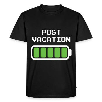 Recharge your batteries on holiday. The batteries are full - Men's Premium Organic T-Shirt - black - Front - Nico (187cm)