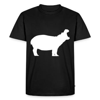 hippopotamus silhouette hippopotamus - Men's Premium Organic T-Shirt - black - Front - Nico (187cm)