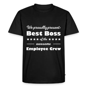 Mon meilleur patron - T-shirt Premium bio Homme - noir - Devant - Nico (187cm)