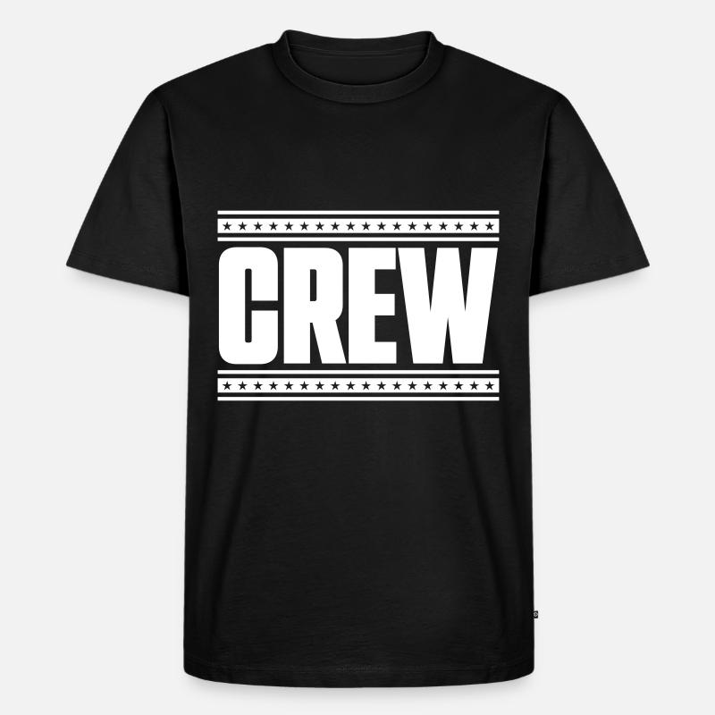 crew dashed star line - Men's Premium Organic T-Shirt - black